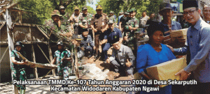 Pemkab Ngawi Ikut Dalam Pelaksanaan TMMD Ke-107 Tahun 2020 Di Desa Sekarputih Kecamatan Widodaren
