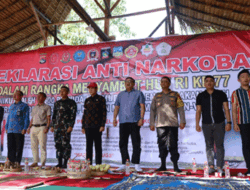 Sambut HUT ke 77 RI, Polres Loteng Gelar Deklarasi Anti Narkoba di Batukliang